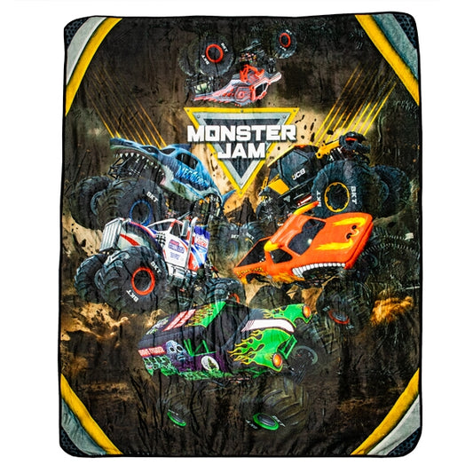 Monster Jam Truck Burst Fleece Blanket