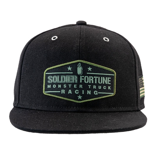 Soldier Fortune  Badge Black and Green Hat