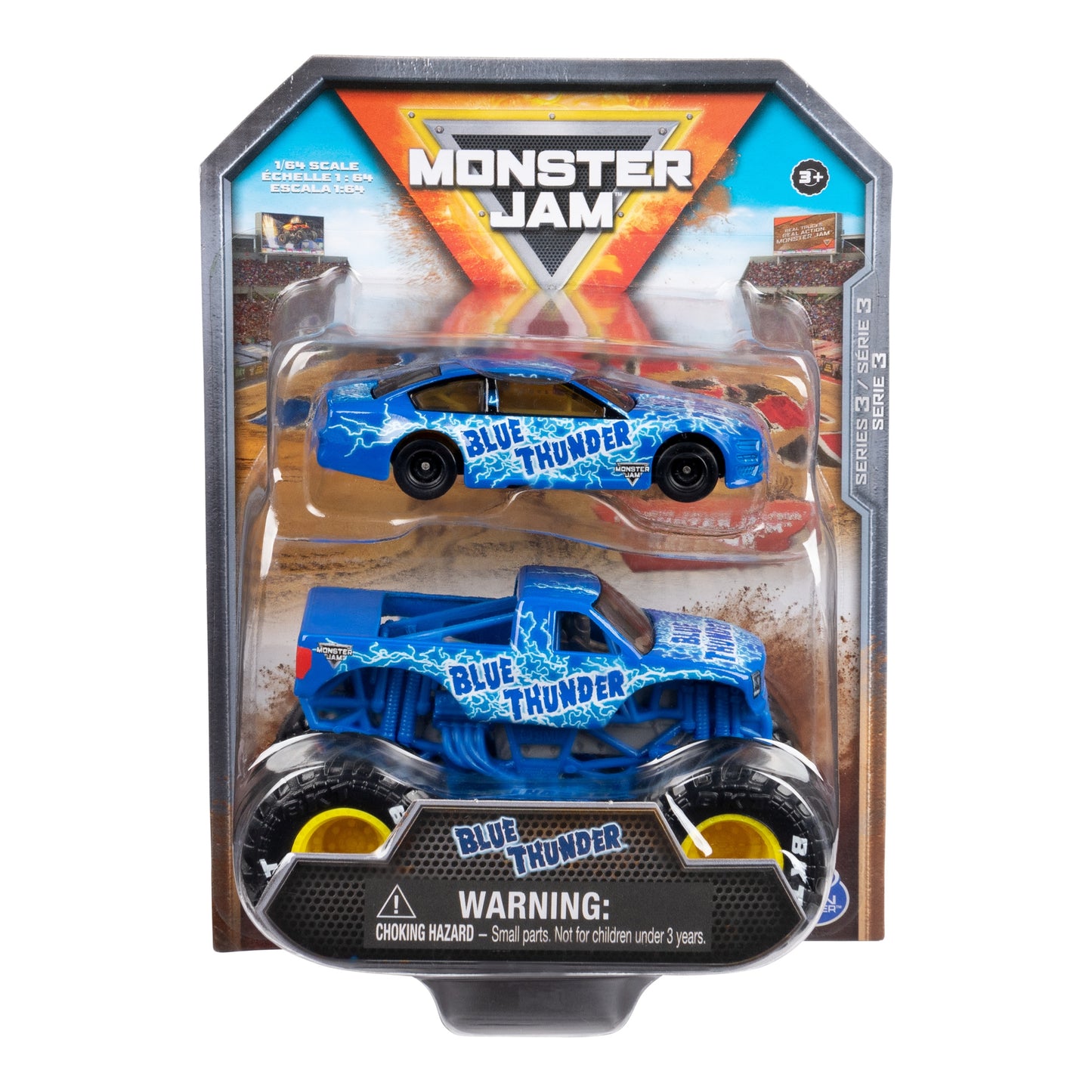 1:64 Diecast and Race Car Set- Blue Thunder