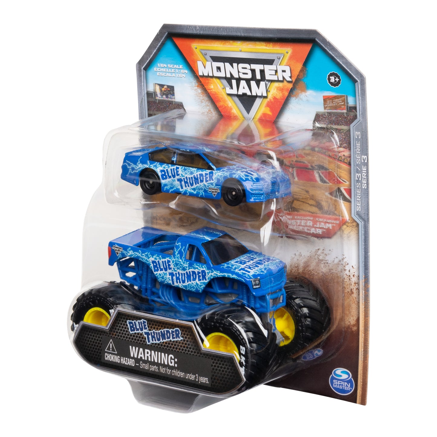 1:64 Diecast and Race Car Set- Blue Thunder