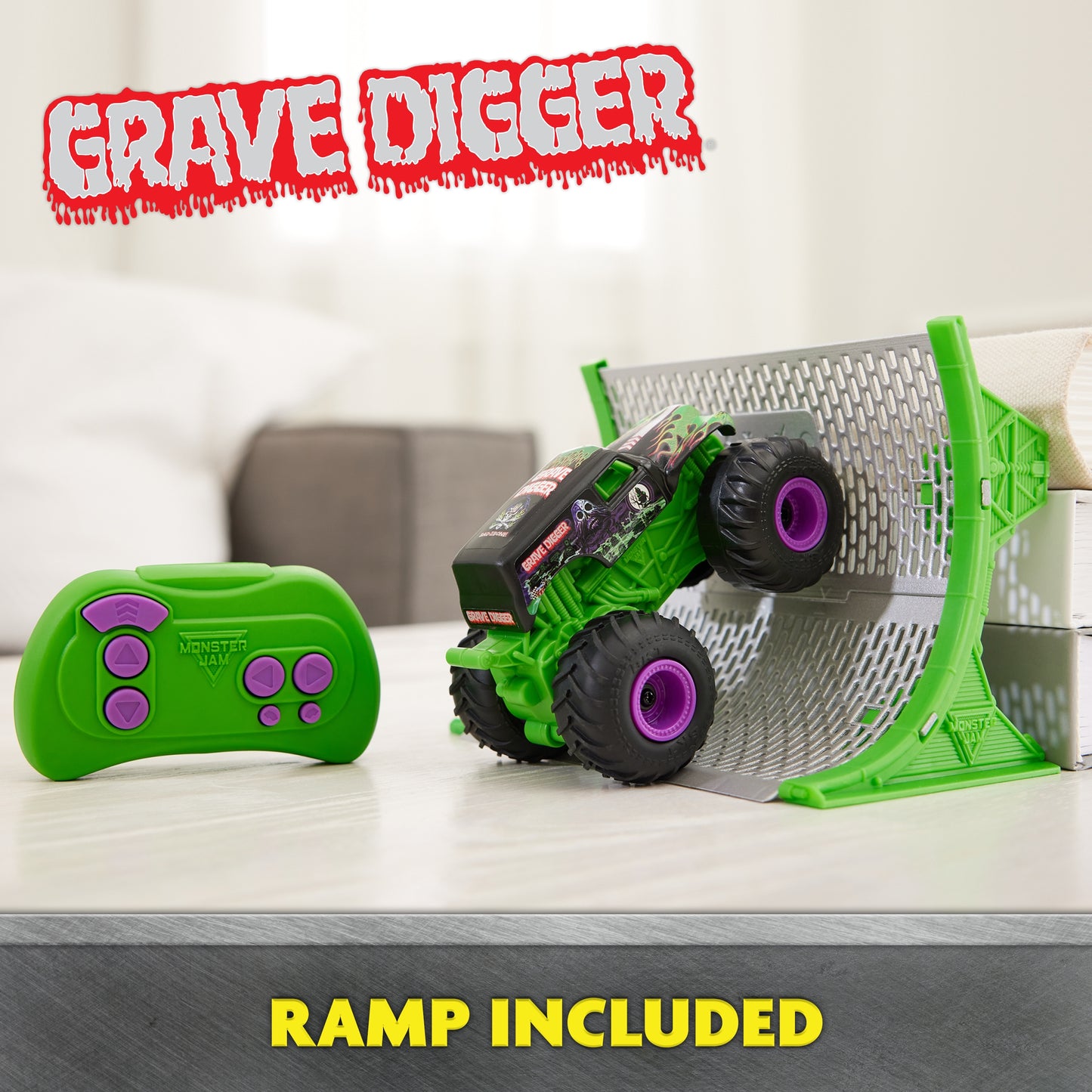 1:64 Grave Digger R/C with Ramp