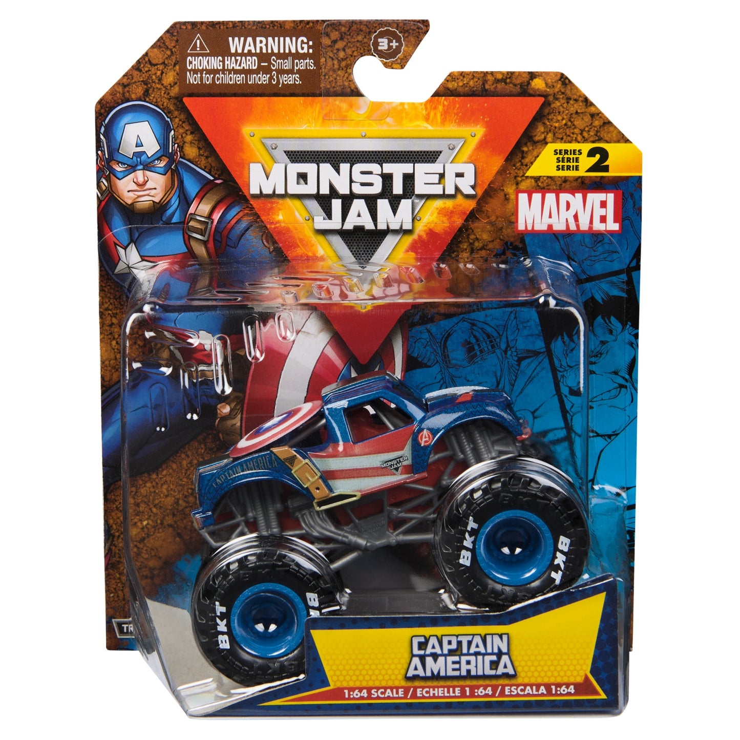 1:64 Captain America - Marvel Monster Jam - Series 2