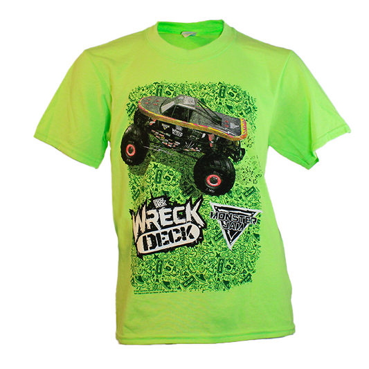 Wreck Deck Green Graffiti Youth T-shirt