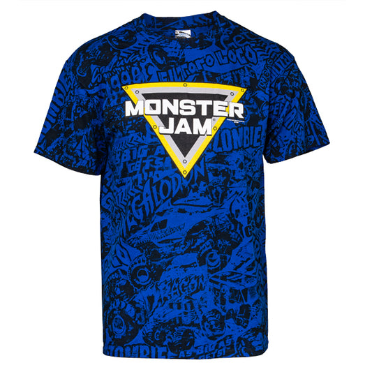 Monster Jam Track Print Blue T-shirt