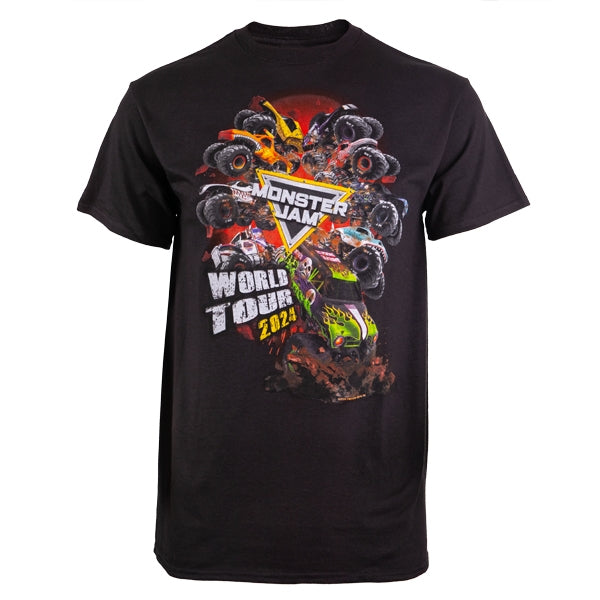 Monster Jam 2024 Black World Tour Youth T-shirt
