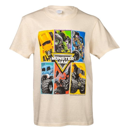Monster Jam Variety Trucks Tan Youth T-shirt