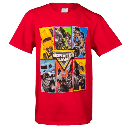 Monster Jam Variety Trucks Red Youth T-shirt
