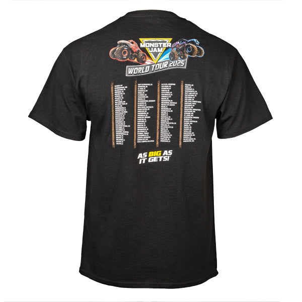 Monster Jam 2025 Tour Black T-shirt