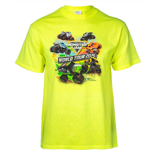 Monster Jam 2025 Tour Yellow T-shirt