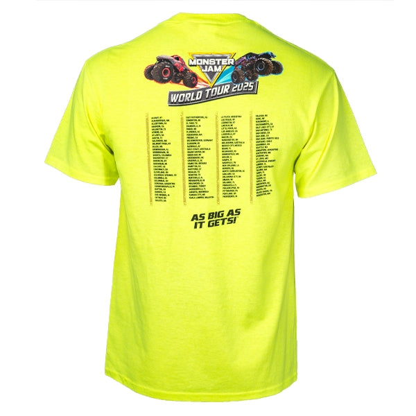 Monster Jam 2025 Tour Yellow T-shirt