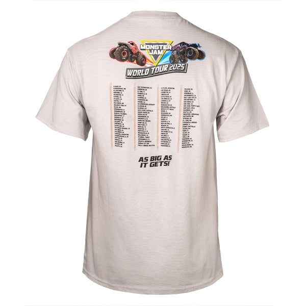 Monster Jam 2025 Tour Silver T-shirt