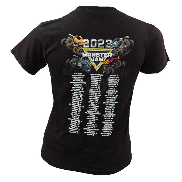 Monster Jam 2023 Tour Black Youth T-shirt