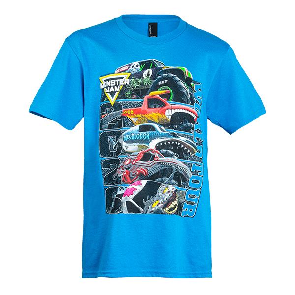 2026 Monster Jam Blue Tour Youth T-shirt – Official Monster Jam