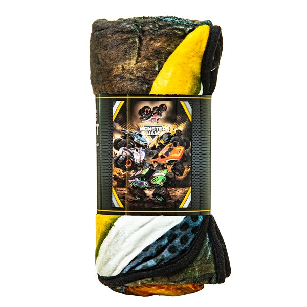 Monster Jam Truck Burst Fleece Blanket