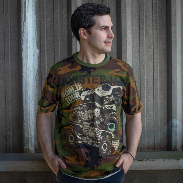 Camo Monster Jam World Tour T-shirt