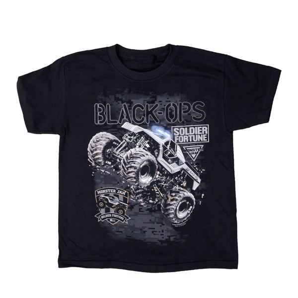 Monster Jam Soldier Fortune Black Ops Youth T-shirt