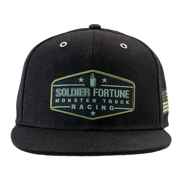 Soldier Fortune  Badge Black and Green Hat