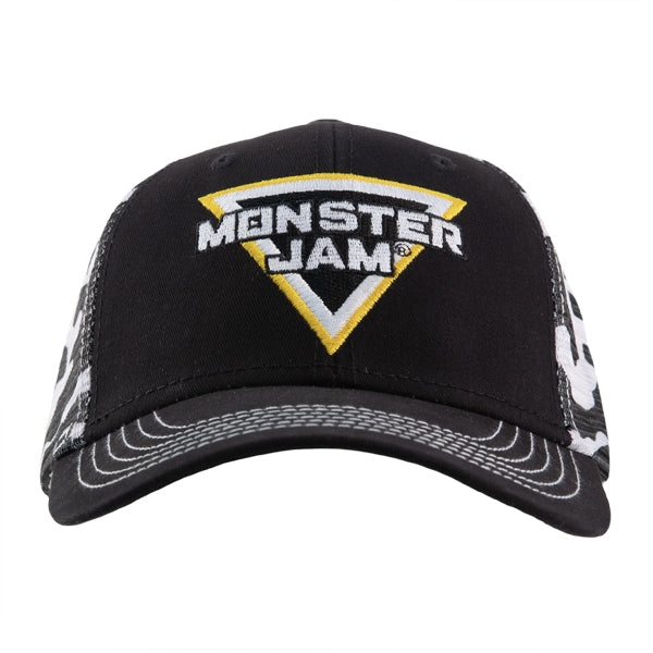 Monster Jam Black and White Camo Hat