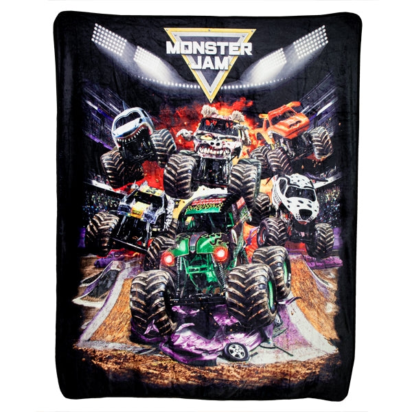 Monster Jam Stadium Lights Fleece Blanket