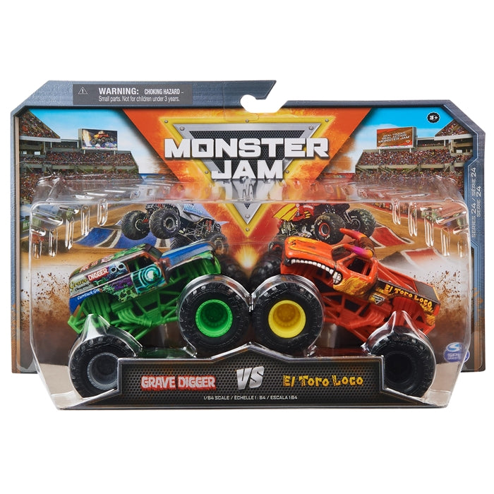 1:64  Grave Digger vs El Toro Loco- Duo Series 24