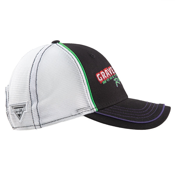 Grave Digger White Mesh Hat