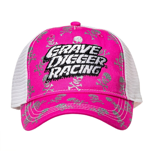 Grave Digger Ladies Glitter Skull Hat