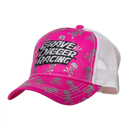 Grave Digger Ladies Glitter Skull Hat