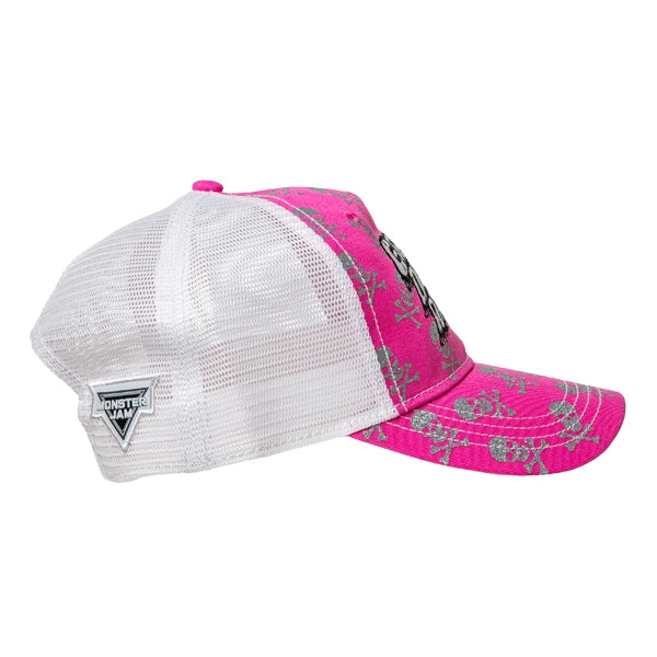 Grave Digger Ladies Glitter Skull Hat