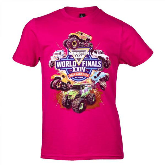 Monster Jam 2025 World Finals Pink Truck Youth T-shirt