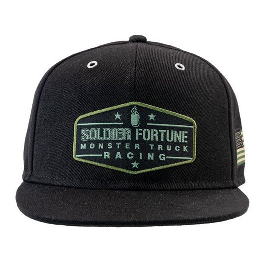 Soldier Fortune Badge Black and Green Hat