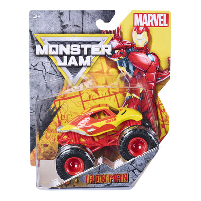 1:64 Iron Man Marvel Monster Jam Die-cast in the packaging
