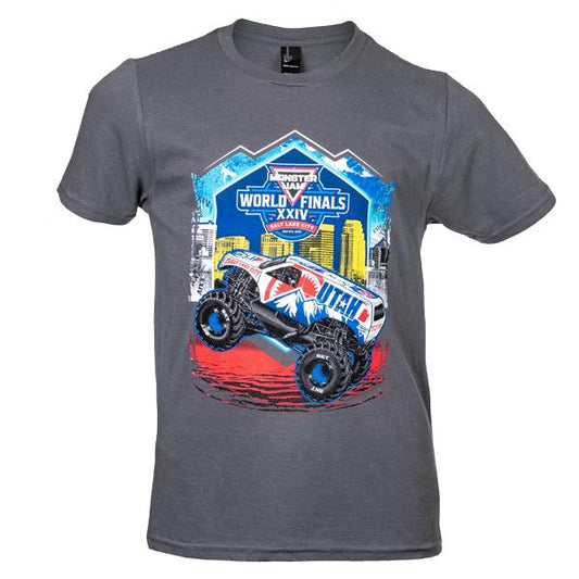 Monster Jam World Finals 2025 Exclusive Truck Grey Youth T-shirt