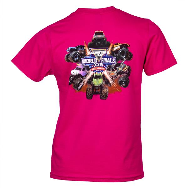 Monster Jam 2025 World Finals Pink Truck Youth T-shirt