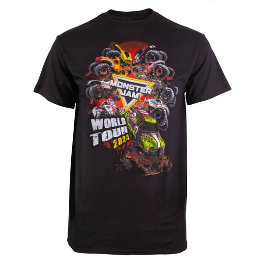 Monster Jam 2024 Black World Tour Youth T-shirt