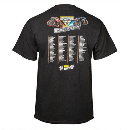 Monster Jam 2025 Tour Black T-shirt