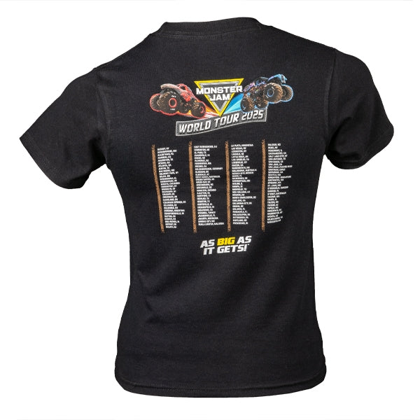 Monster Jam 2025 Tour Black Youth T-shirt