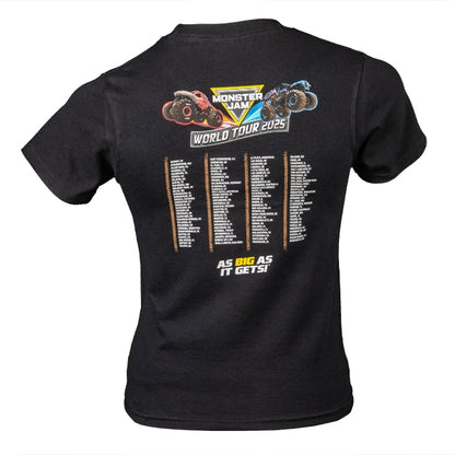 Monster Jam 2025 Tour Black Youth T-shirt