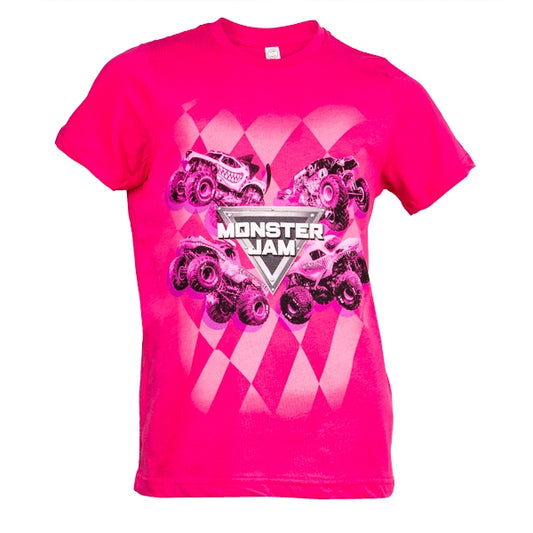Monster Jam Checkered Youth T-shirt