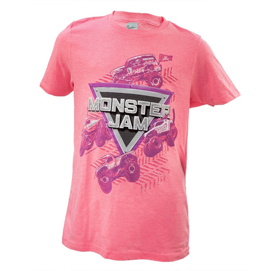 Monster Jam Neon Pink Youth T-shirt