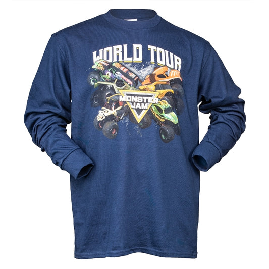 Monster Jam World Tour Youth Long Sleeve T-shirt