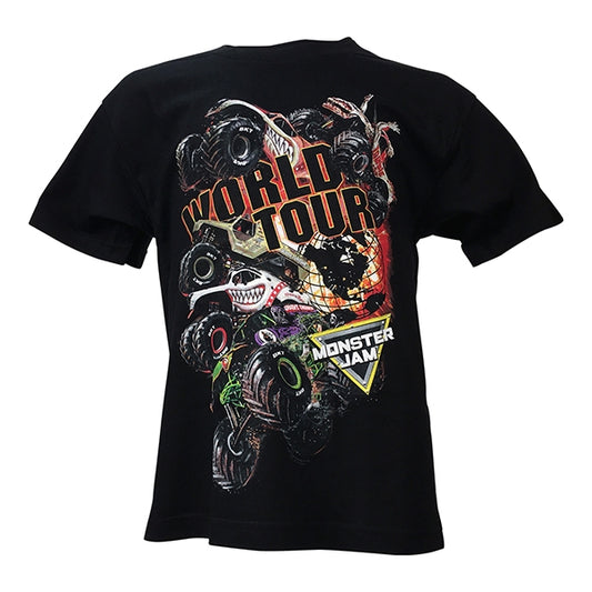 Monster Jam World Tour Youth T-shirt in Black