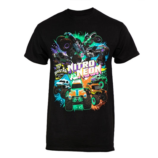 Monster Jam Super Star Challenge Nitro Neon Youth T-shirt in Black