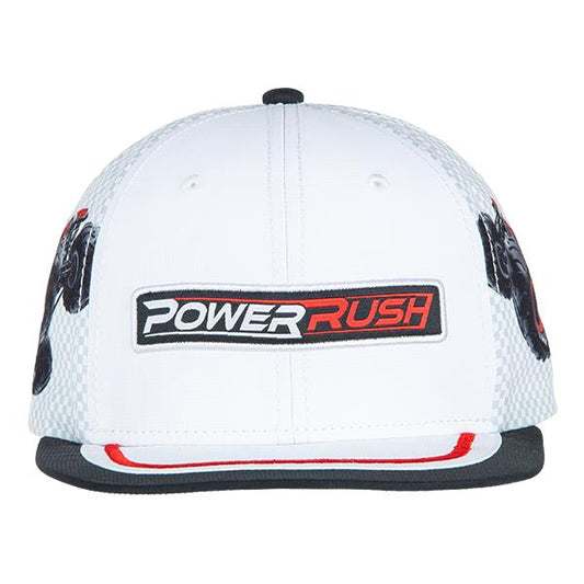 Power Rush White Flat Bill Youth Hat