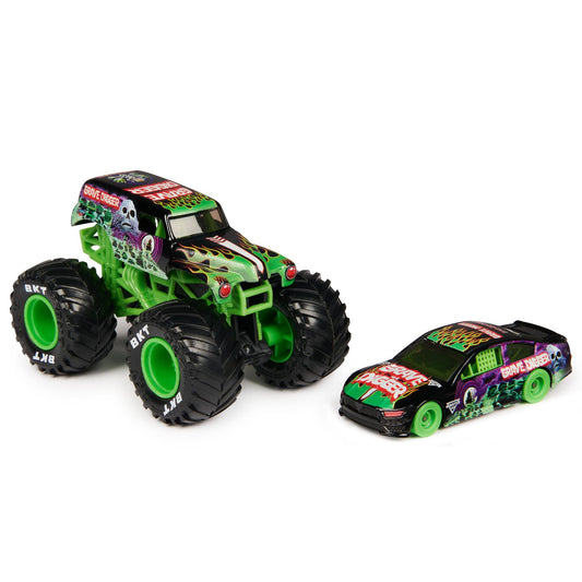 1:64 Grave Digger Truck & Car Set