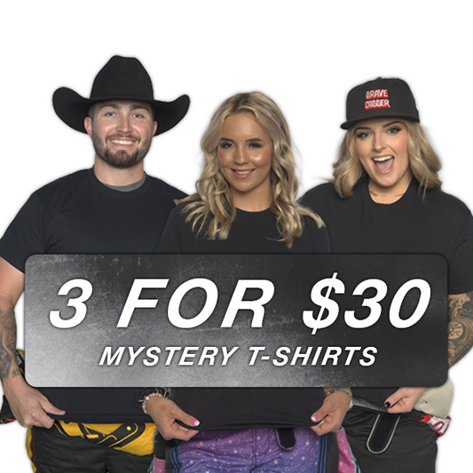 Monster Jam 3 for $30 Youth Mystery T-shirts